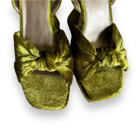 Circus by Sam Edelman Citron Audrea Velvet Platform Ankle Strap Heels Disco Sz 9 - Picture 7 of 12